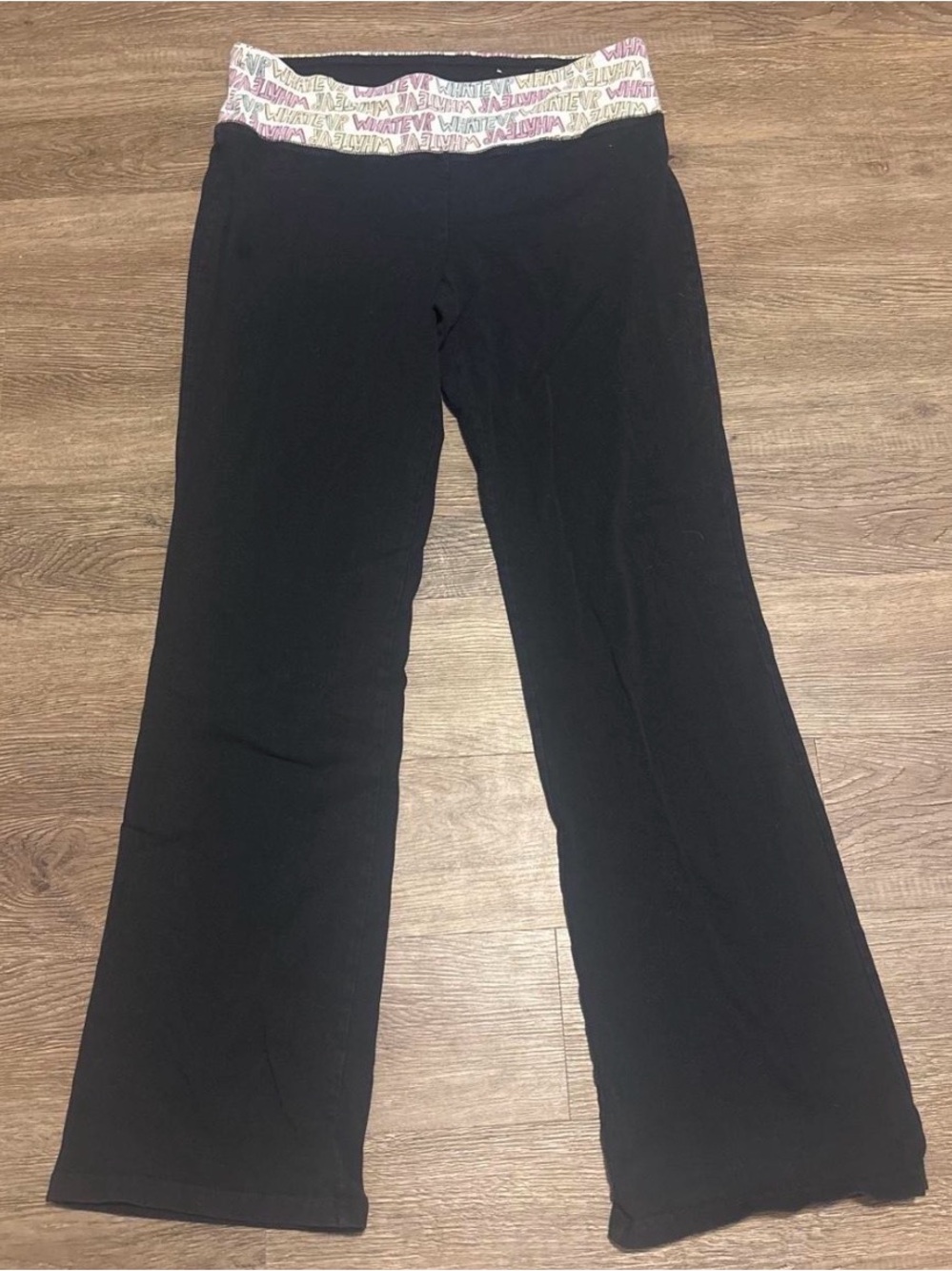 so black flare leggings with whatever waistband